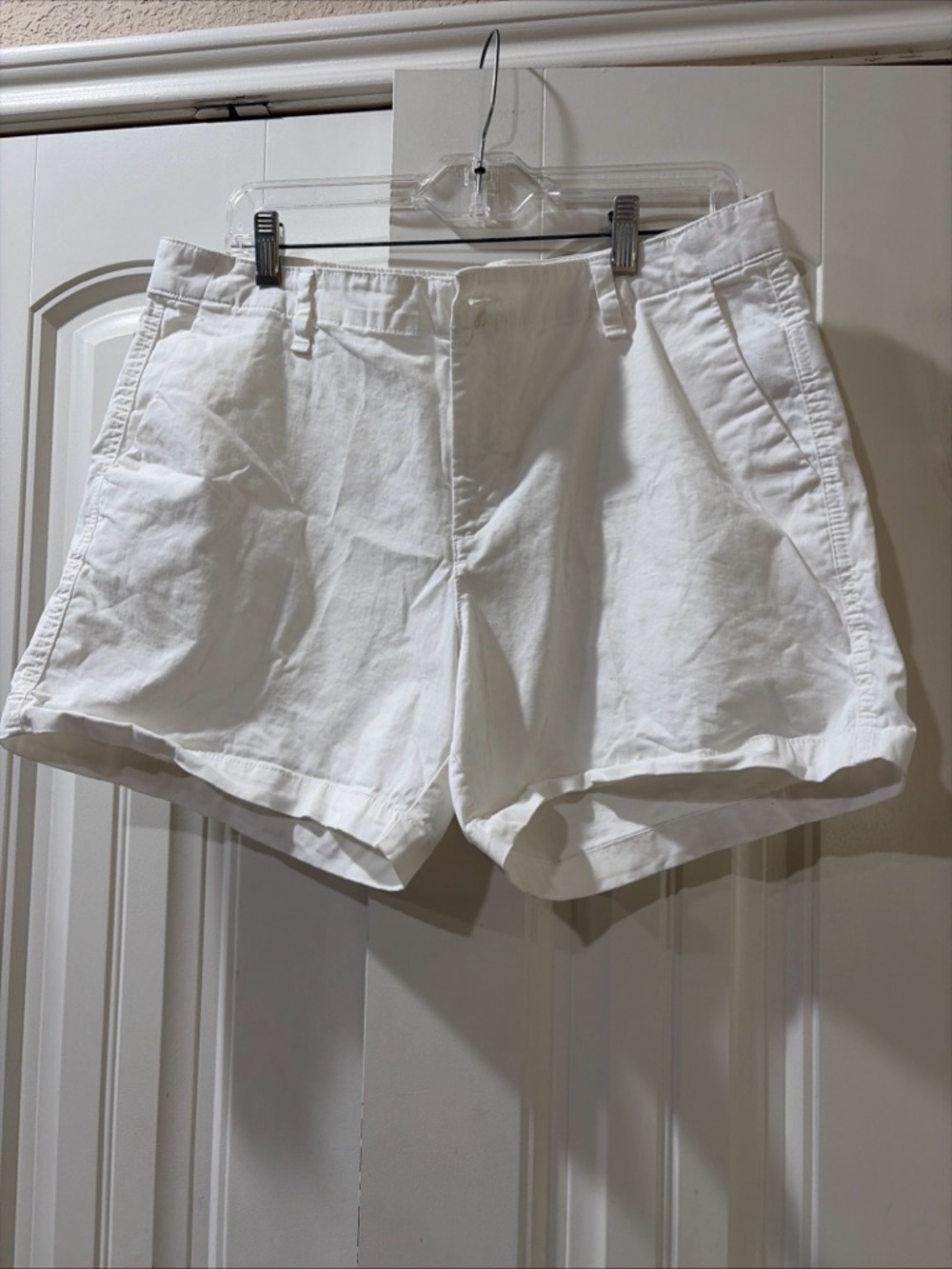 GAP White High-Waist Cotton Shorts